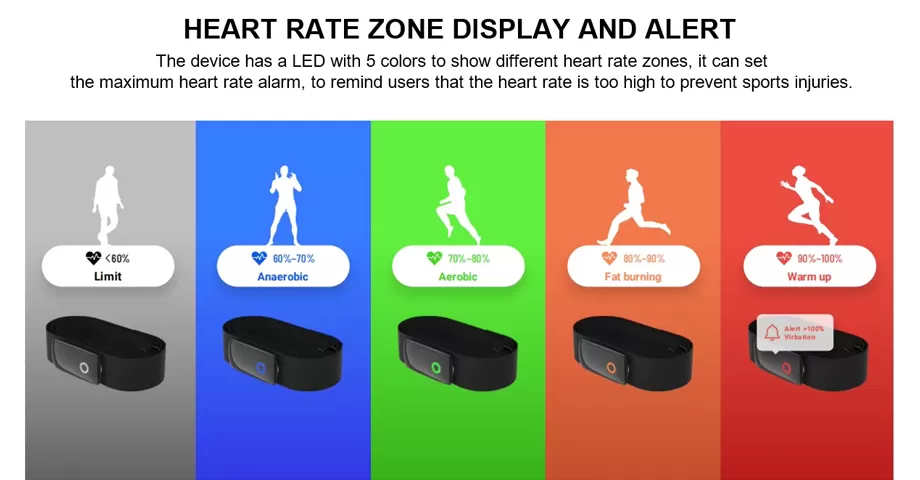 HEART RATE ZONE DISPLAY AND ALERT