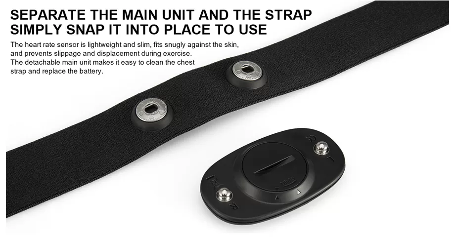 SEPARATE THE MAIN UNIT AND THE STRAPSIMPLY SNAP ITINTO PLACE TO USE