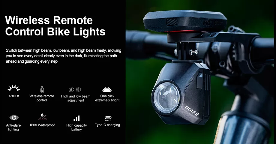 Wireless Remote Control Bike Lights