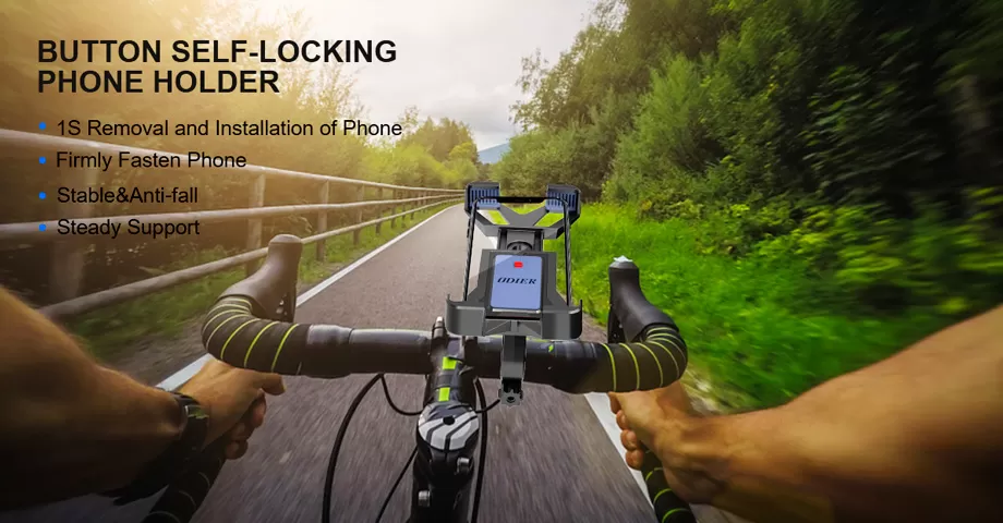 Button Self-Locking Phone Holder