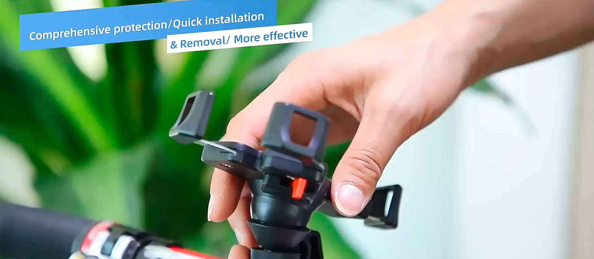 Highlight of Four Corner Self-locking Bike Phone Holder PB04