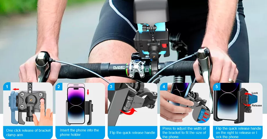 One Click Release of Bracket Clamp Arm