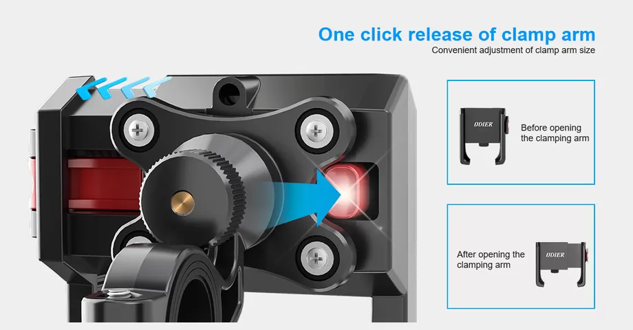 One Click Release of Clamp Arm