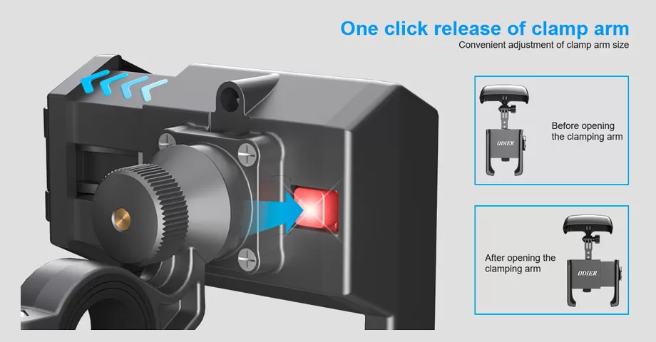 One Click Release of Clamp Arm