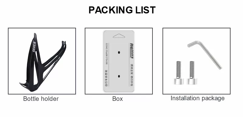 Packing List of Ultra Light Carbon Fiber Bike Bottle Cage BH01