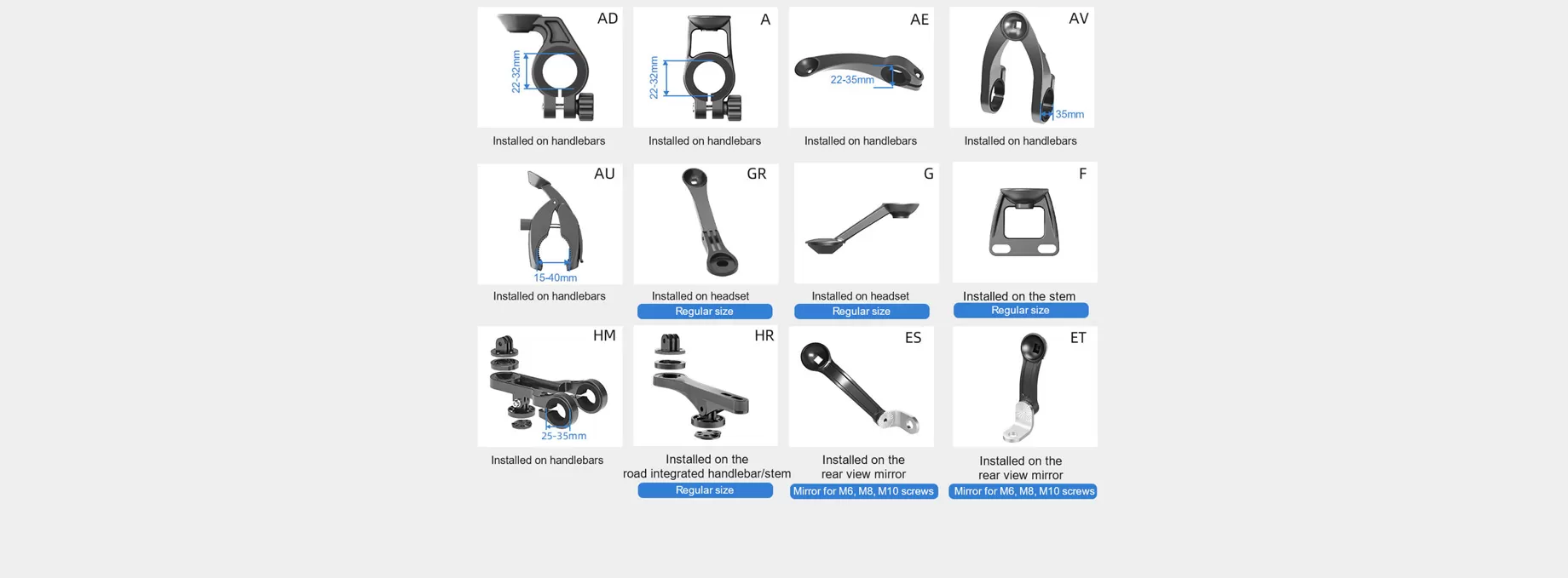 A variety of bases for you to choose from