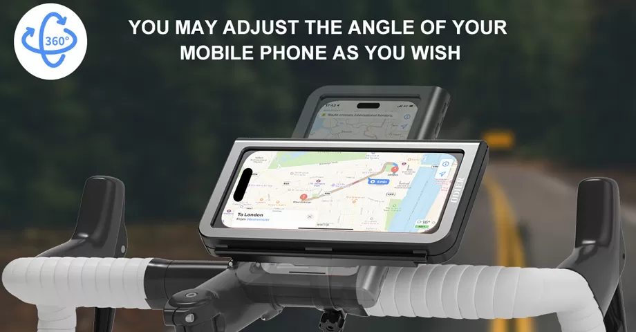 You may adjust the angle of your mobile phone as you wish